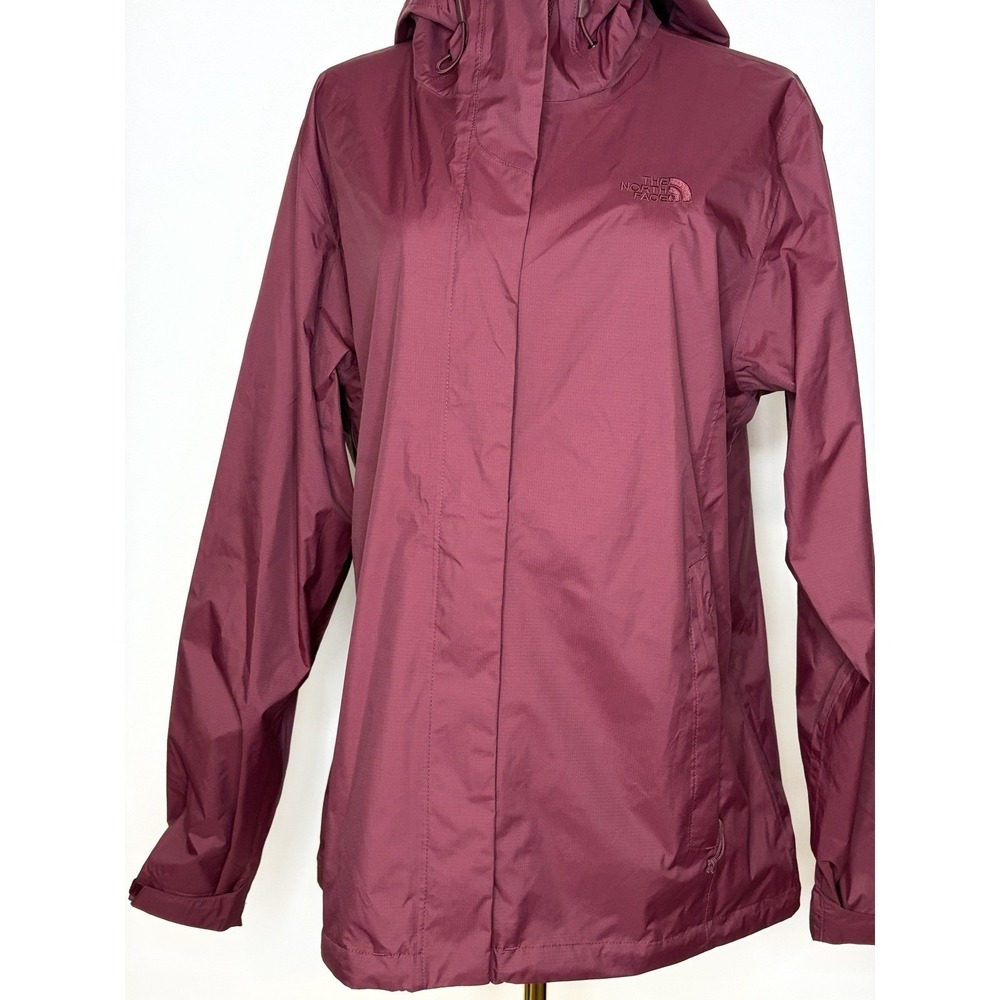 The North Face DryVent Rain Jacket Womens XL Burgundy Maroon Hooded Shell Coat - Picture 3 of 10